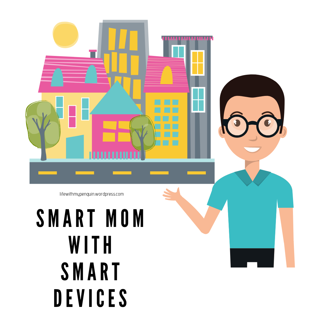 smart mom with smart devices